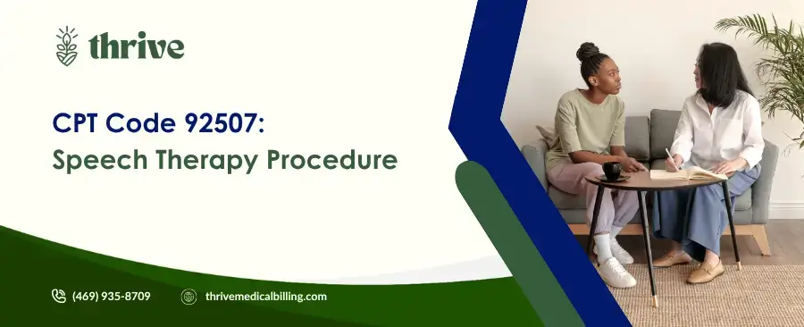 92507 CPT Code Speech Therapy Procedure